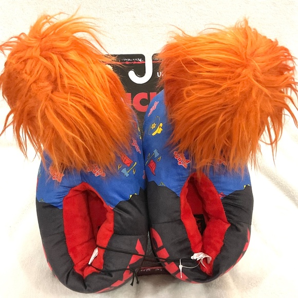 Chucky “Good Guys” Plush Slippers | Horror Movie House Shoes | Unisex Size 9/10 - Picture 10 of 16